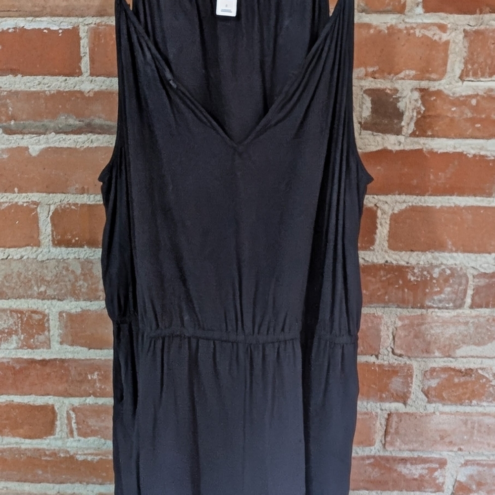Old Navy Black Gathered Waist Romper